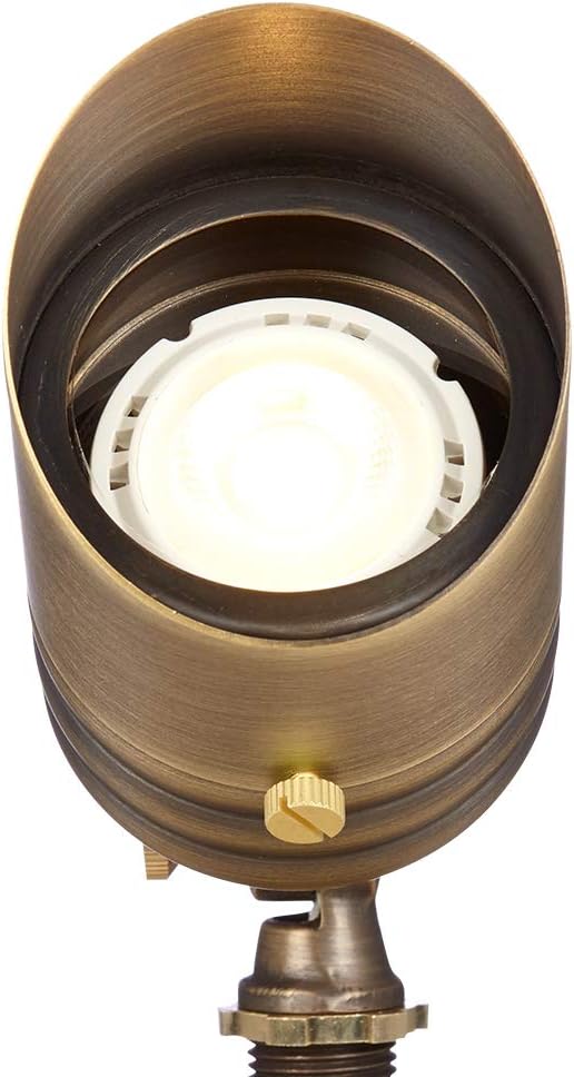 VOLT 20-Pack 12V Fat Boy Bronze Outdoor Spotlight & 5W 3000K MR16 LED Bulb | Solid Brass, 400 Lumens of Modern White Light, Low Voltage, Ideal for Uplighting of Yard, Garden, Trees & House