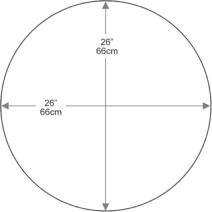 Dulles Glass 26" Round Glass Table Top, 3/8" Thick Clear Tempered Replacement Glass, Pencil Polished Edge for Coffee, Dining, Patio Tables & Furniture Protection
