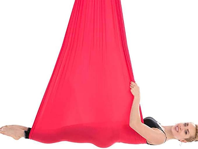 Indoor Sensory Swing Chair Adjustable Yoga Hammock Child Cuddle Swing for Kids Or Adults Autism ADHD AspergersTherapy (Color : Pink, Size : 100 x 280 cm)
