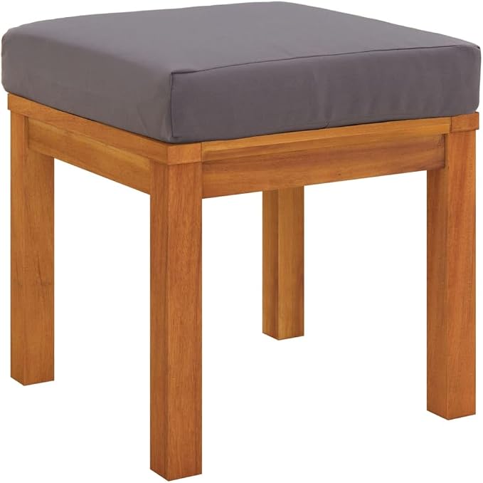 6 Piece Patio Dining Set with Cushions Solid Wood Acacia Outdoor Garden Furniture Wicker Table Bench Seats for Backyard Deck Lawn Entertaining
