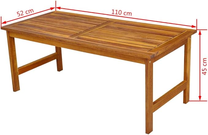 4-Piece Garden Dining Set, Solid Acacia Wood Outdoor Furniture with Rectangular Table, Bench and 2 Chairs, Rustic Patio Conversation Set with Cushions for Balcony and Terrace
