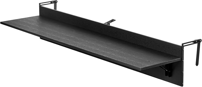 VEVOR Balcony Hanging Table, 48 x 12 inch Folding Balcony Railing Table, Outdoor Balcony Bar for Railings, 50 lbs Loading, Fit from 1" to 4.3", Serving for Patio & Deck