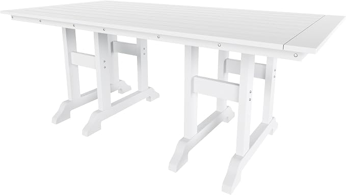 HDPE Laguna 38" X 73" Rectangular Dining Table,White