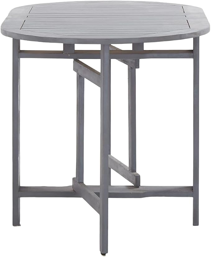 Table & Outdoor Table Gray Solid Acacia Wood Dining Table Patio Table for Garden Balcony Patio 47.2 x 27.6 x 29.1 in