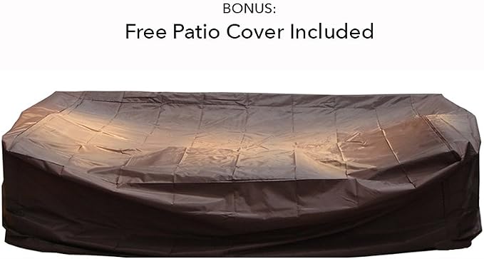 Ohana 7-Piece Outdoor Patio Furniture Sectional Conversation Set, Gray Wicker with Beige Cushions - No Assembly with Free Patio Cover