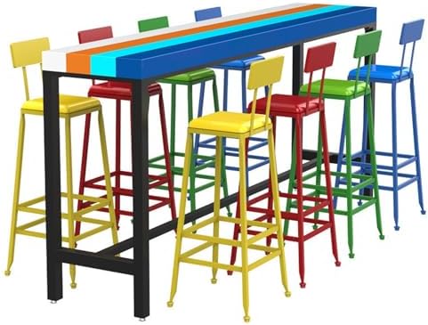 Modern Solid Wood Bar Table, Vibrant Counter-Height Dining Table for Kitchen Islands, Narrow Rectangular Design for Balconies & Outdoor Bars (15.7"x78.7")