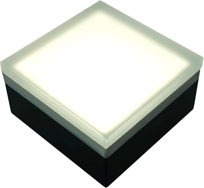 LUMENGY Paver Light 4x4 Inch (3.93x3.93), 5000K Daylight, Glare-Free Brick Lighting for Driveways, Walkways, Pool Decks and Patios, 12V Hardwired, IP67 Waterproof, Drive-Over Rated