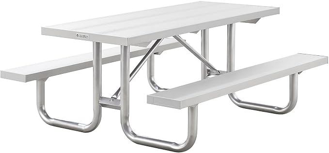 Global Industrial 6' Heavy-Duty Aluminum Picnic Table
