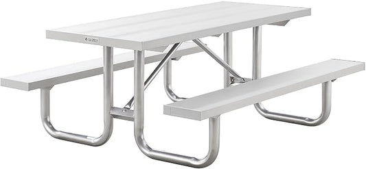 Global Industrial 6' Heavy-Duty Aluminum Picnic Table
