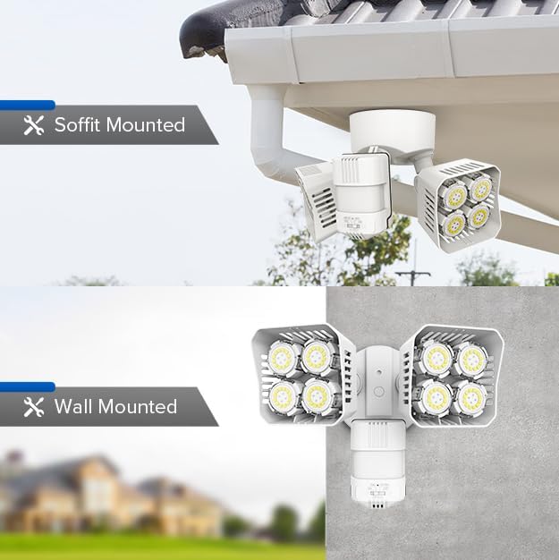SANSI 36W 3600LM LED Motion Sensor Outdoor Light, IP65 5000K (White) | 4 Modes Motion Lights for Outside, 350W Equiv LED Flood Lights Outdoor Security Lights for Backyard, Garage, Yard, Porch