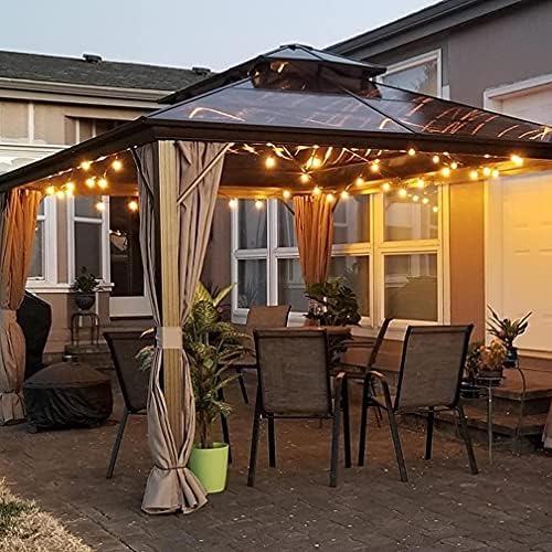 GOOTHY G40 Outdoor Globe String Lights, 25ft Hanging Patio Lights with 27 Incandescent Bulbs (2 Spare), Connectable Backyard Bistro Wedding Decor, E12 Base, 5W-Black Wire