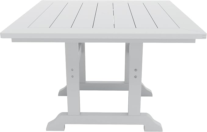 HDPE Laguna 43" Square Dining Table,White