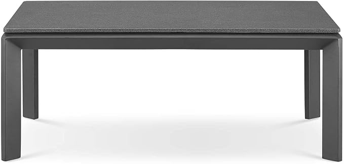 Modway Riverside Aluminum Outdoor Patio Coffee Table in Gray