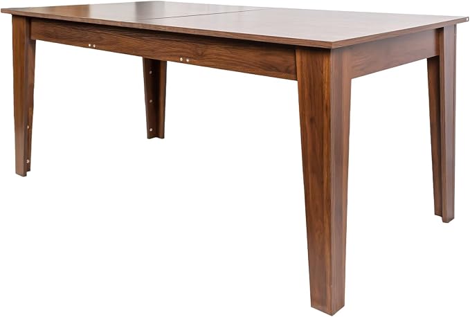 70.86" - 106.5" Extendable Dining Room Table, Modern Extra Long Folding Dining Tables, Outdoor Patio Furniture Set for 2-8 People, Adjustable Kitchen Dinner Table, Walnut