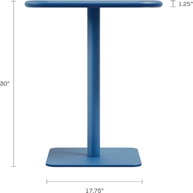 Jamesdar, Haley, Square Heavy Duty Commercial Steel Bistro Dining Table, All Steel Construction, Indoor Outdoor Restaurant & Café Use, 300 lb Capacity, 24" D x 30" H, Berry Blue