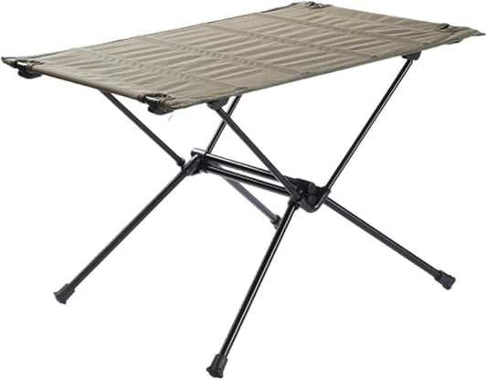 Folding Outdoor Dining Table, Rectangle Garden Table Tempered Glass Top with Parasol Hole Garden Lawn Backyard,C
