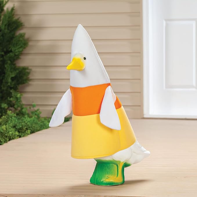 Gaggleville Candy Corn Goose Outfit, Fits Large 23" H Statue, by Fox | Valley Traders
