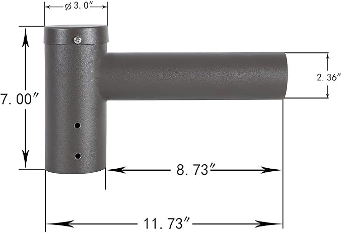 Mounting Bracket Accessories Single Spoke Tenon Adapter for Outdoor Shoebox Lighting, Parking Lot Light, Street Light Fixture Mount with Slip Fitter Mount(2 3/8inch)