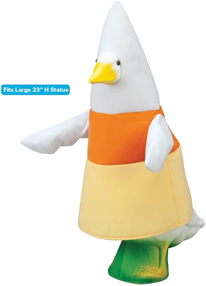 Gaggleville Candy Corn Goose Outfit, Fits Large 23" H Statue, by Fox | Valley Traders
