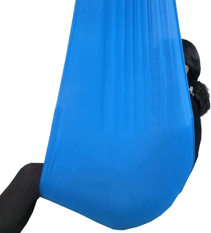 Physical Sensory Swing Chair for Bedroom，Breathable Snuggle Hammock Set Indoor Outdoor Kids Toys Play for Autism ADHD Vestibular System Exercise (Color : Blue, Size : 100x280cm/39x110in)