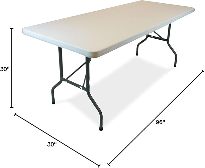 EventStable TitanPRO Plastic Folding Table - Sturdy Outdoor Folding Table - Lightweight Fold Up Table for Weddings Cocktail Parties patios - 8' x 30'' - 10 Pack