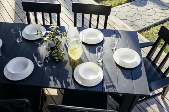 Breeo X Series 7pc Dining Table - 35"x72" Dining Table 6, 2 Arm Chairs, & 2 Side Chairs - Outdoor Patio Furniture Set - Weather-Proof Patio Sets for Outdoor, Backyard, Outside - Black