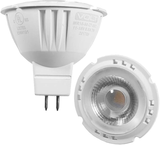 VOLT 12V Fat Boy Outdoor Spotlight (Bronze) & 5W 3000K MR16 LED Bulb | Solid Brass, 400 Lumens of Modern White Light, Low Voltage, Ideal for Uplighting of Yard, Garden, Trees & House