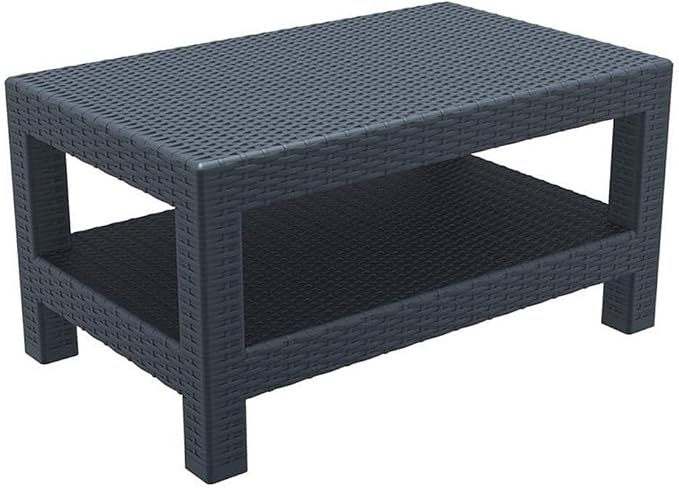 Compamia Monaco Outdoor Coffee Table in Dark Gray, Commercial Grade
