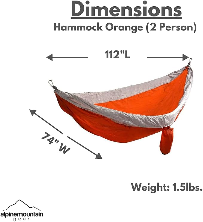 Complete Hammock System - 2 Person (Portable and Complete Camping Hammock System for the Outdoors by Caddis Sports)