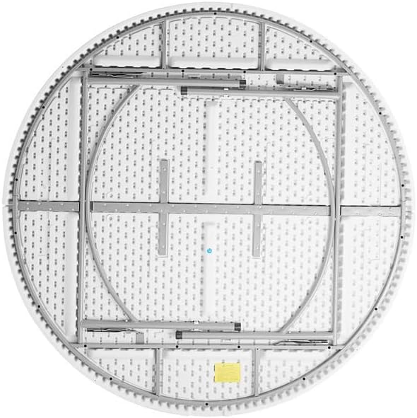 Pack 30 72 Inch / 180cm White Plastic Folding Table Heavy Duty Round Table Folding Round Table Banquet Round Table Granite Outdoor Table White Plastic Card Folding Table 72 Round Table Party