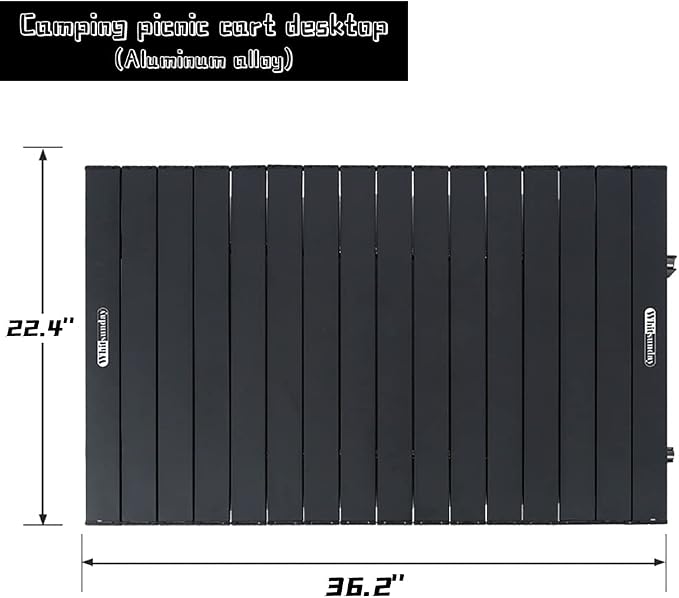 Whitsunday Outdoor Folding Table for Moko Series 36.2 * 19.6 inch(Carbon Black)