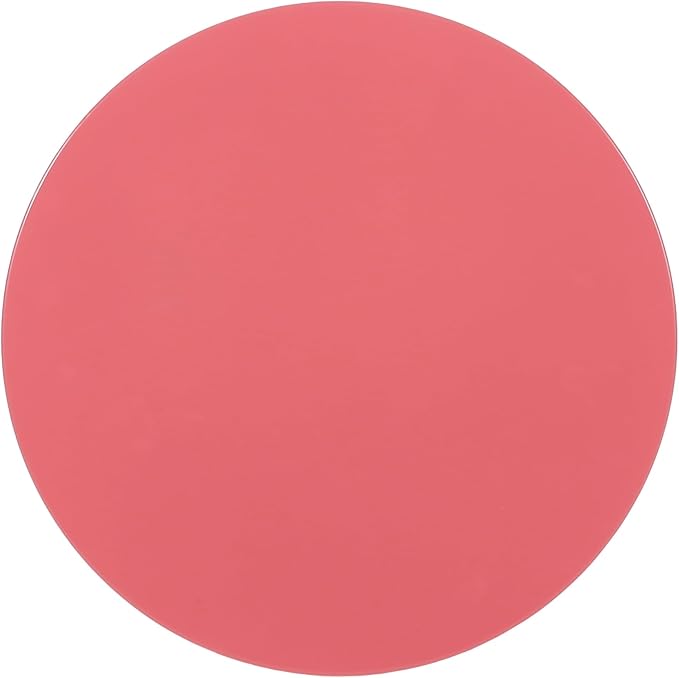 Benzara Kemo Outdoor End Table, Round 14 Inch, Cutout Design, Dark Peach Iron