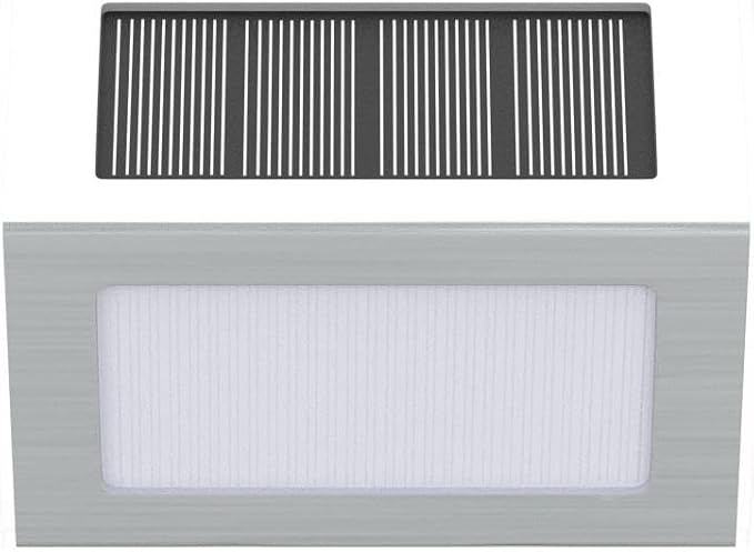XLUX White Solar Lights for Deck Step Fence Post, SST Housing, 6 Pack | white non-glare LED lamp, sturdy stainless steel casing, for deck, step, fence, pathway, Rainproof, Automatic ON/OFF