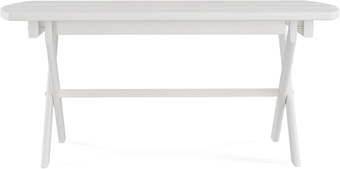 Folding Oval Outdoor Table, White-Paint-1