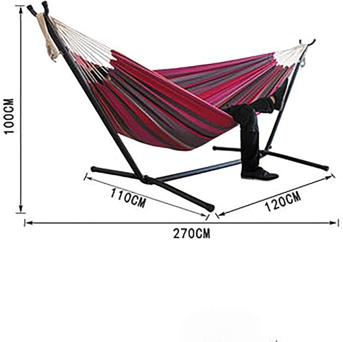 Camping Hammock Bed Camping Hammock with Stand Home Indoor and Outdoor Portable Detachable Folding Swing for Ideal for Beach Travel Hammock Swing (Color : 2)