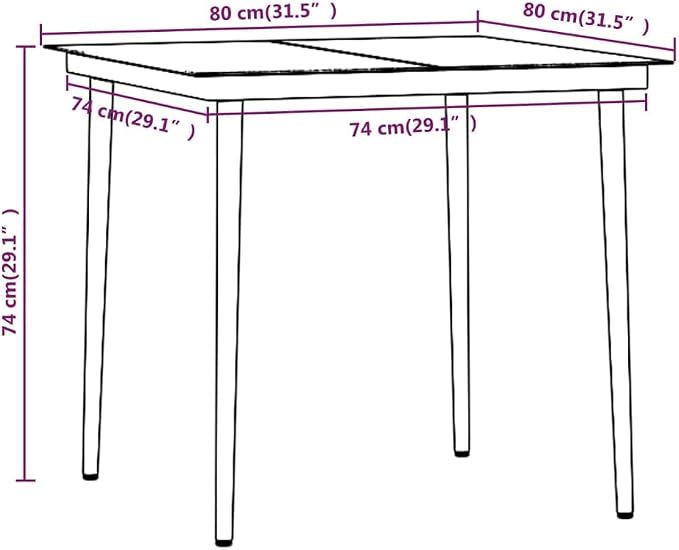 5 Piece Patio Dining Set with Cushions, Outdoor PE Rattan Dining Table and Chairs for Garden Backyard, Black Wicker Furniture Set with Glass Tabletop