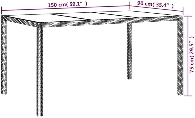 BOWERY HILL Patio Dining Set, Modern 5-Piece, White/Black Finish, Powder-Coated Steel Frame, Weatherproof PE Rattan, Tempered Glass Table for Garden, Balcony or Outdoor Patio Dining