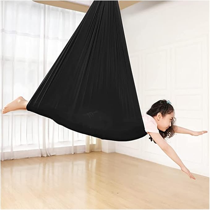 Indoor Swing, Therapy Swing Snuggle Cuddle Hammock With Special Needs For Kids And Adults Sensory Disorders, ADHD, Autism, Anxiety, Sensory Integration ( Color : Black , Size : 150*280CM/59*110in )