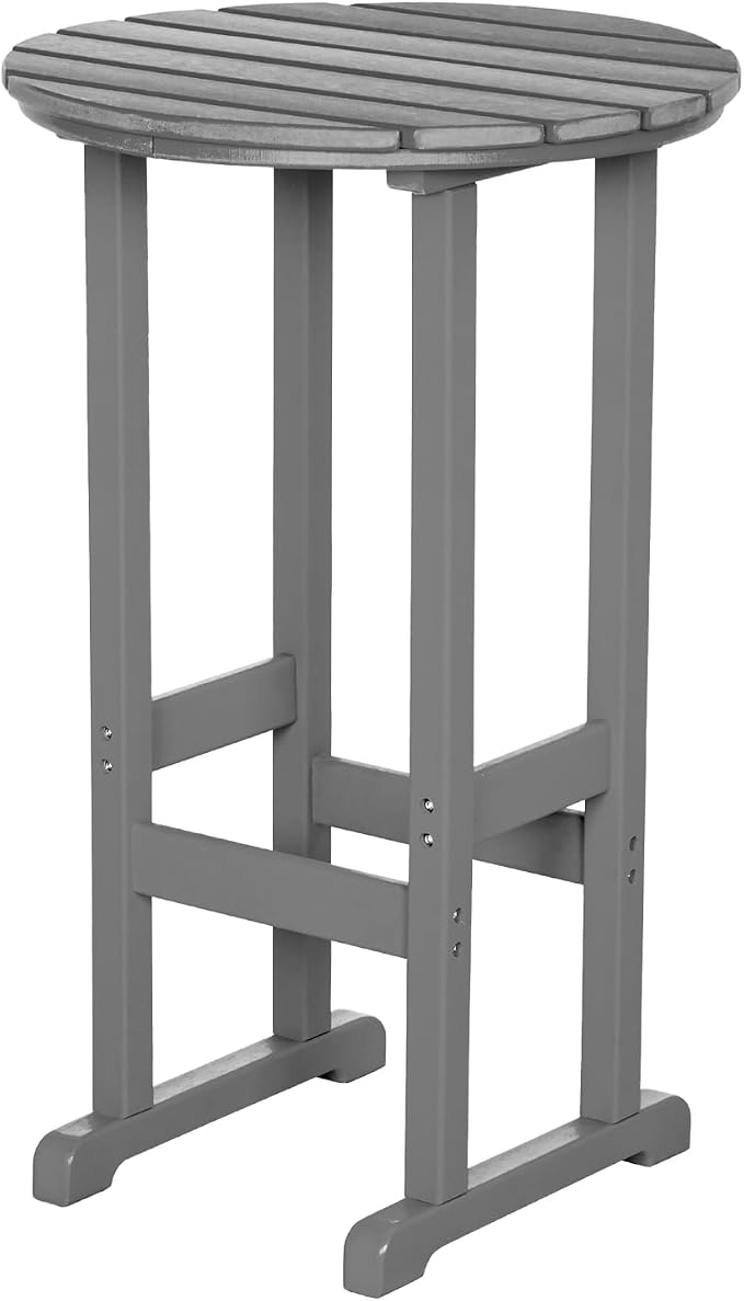 nalone 40" Outdoor Bar Table, All Weather HDPE Bar Height Patio Table Counter Round Patio Cocktail Bar Tables, Tall Bistro Pub Table for Deck, Porch, Backyard, Garden