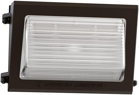 Lithonia Lighting 13" LED Wall Pack Outdoor Light, Dusk to Dawn Photocell | Bronze Outdoor Light Fixture, 3000K/4000K/5000K CCT, Adjustable Lumens, UVOLT (TWR1 LED ALO SWW2 UVOLT PE DDBTXD)
