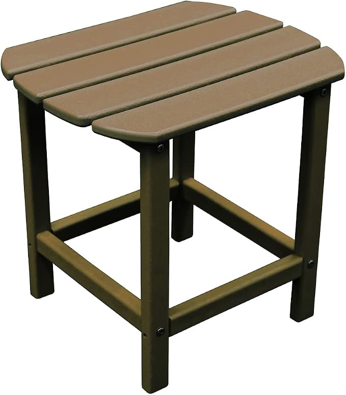 NewTechWood St Charles Teak Plastic Outdoor Side Patio Table