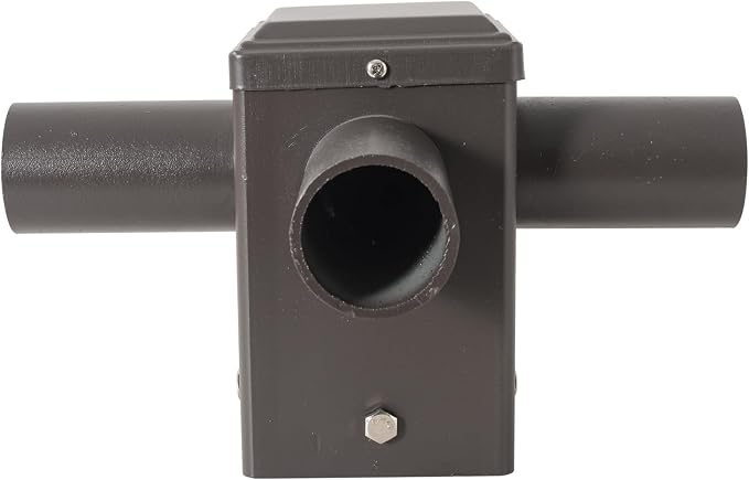 90 Degree Square Horizontal Tenon Adaptor with 3 Arms, Dark Bronze Heavy Duty Steel 4" Square Pole to Tenon, Top Tenon for 2 3/8" Slip Fitter Mount Led Shoebox Light 3 Fixture