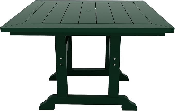 HDPE Laguna 43" Square Dining Table,Dark Green