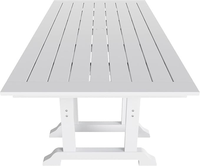 HDPE Laguna 38" X 73" Rectangular Dining Table,White