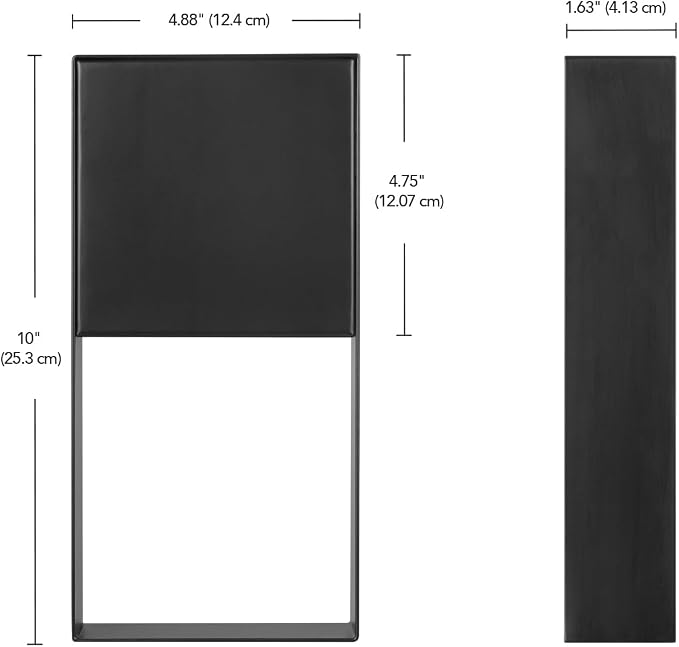 Globe Electric 7.5W LED Integrated Matte Black Outdoor Wall Sconce | Matte Black, 7.5W, 400 Lumens, 2700K Warm White, Dimmable, 80 CRI