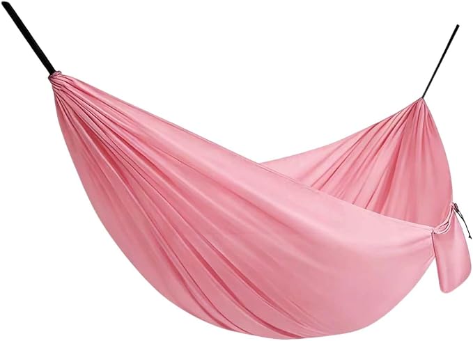 Portable Camping Hammock, Double Hammock for Outdoor Travel and Hiking, Lightweight Hammock with Tree Straps, Hammock Chair for Patio Garden