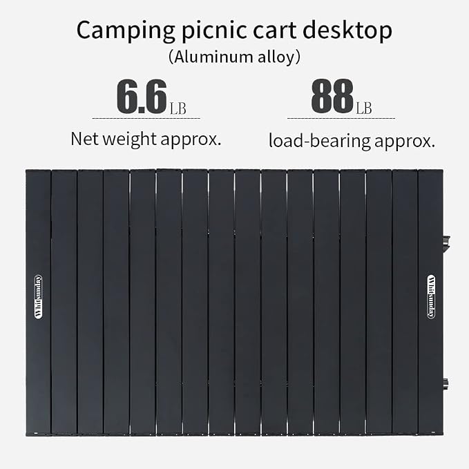 Whitsunday Outdoor Folding Table for Moko Series 36.2 * 19.6 inch(Carbon Black)