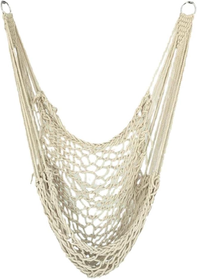 Portable Hammock Camping Rope Chair Home 80x110cm, White, 80x110cm