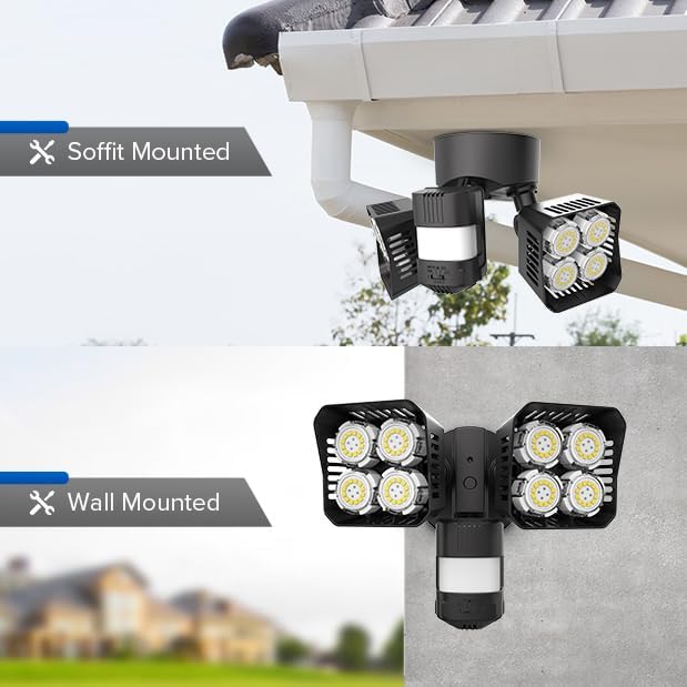 SANSI 36W 3600LM LED Motion Sensor Outdoor Light, IP65 5000K (Black) | 4 Modes Motion Lights for Outside, 350W Equiv LED Flood Lights Outdoor Security Lights for Backyard, Garage, Yard, Porch