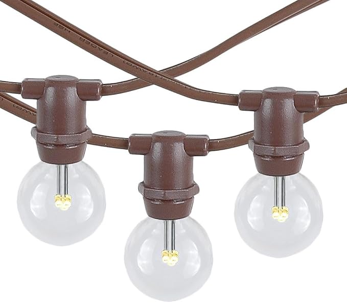 Novelty Lights 25' Warm White LED G30 Globe Outdoor String Lights